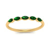 Load image into Gallery viewer, thin-marquise-emerald-wedding-band-in-yellow-gold-FD9346GEMGR-NL-YG