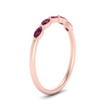 Load image into Gallery viewer, thin-marquise-pink-sapphire-wedding-band-in-rose-gold-FD9346GSADRPI-NL-RG
