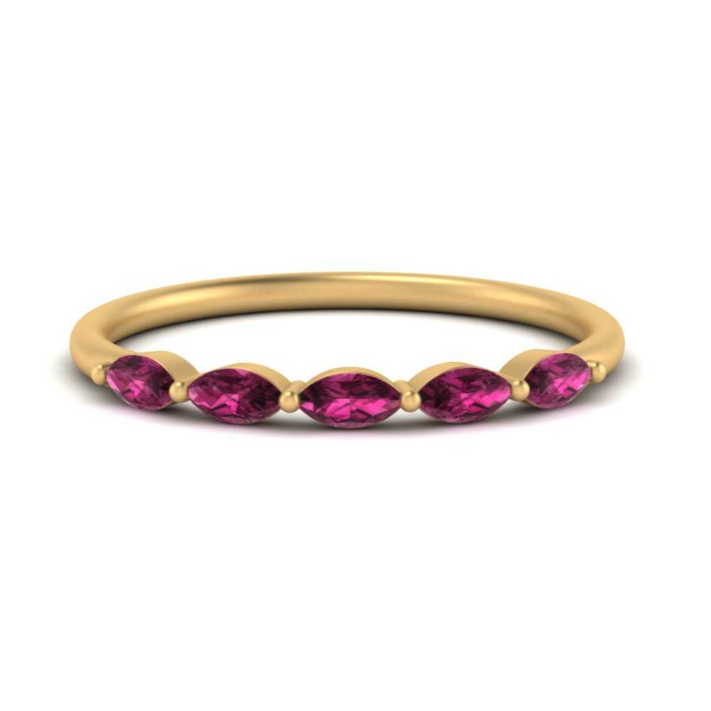 thin-marquise-pink-sapphire-wedding-band-in-yellow-gold-FD9346GSADRPI-NL-YG