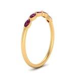 Load image into Gallery viewer, thin-marquise-pink-sapphire-wedding-band-in-yellow-gold-FD9346GSADRPI-NL-YG
