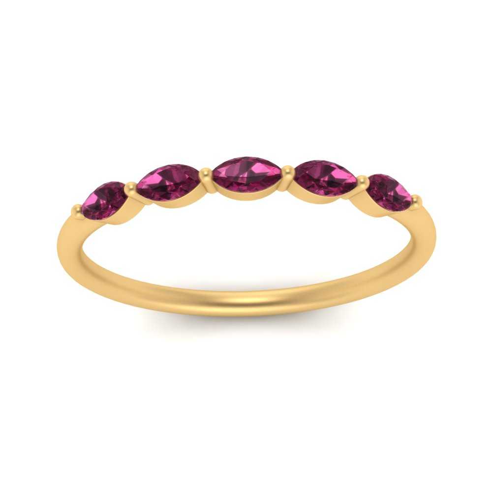 thin-marquise-pink-sapphire-wedding-band-in-yellow-gold-FD9346GSADRPI-NL-YG