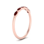 Load image into Gallery viewer, thin-marquise-ruby-wedding-band-in-rose-gold-FD9346GRUDR-NL-RG
