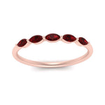 Load image into Gallery viewer, thin-marquise-ruby-wedding-band-in-rose-gold-FD9346GRUDR-NL-RG
