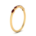 Load image into Gallery viewer, thin-marquise-ruby-wedding-band-in-yellow-gold-FD9346GRUDR-NL-YG
