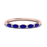 Load image into Gallery viewer, thin-marquise-sapphire-wedding-band-in-rose-gold-FD9346GSABL-NL-RG
