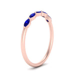 Load image into Gallery viewer, thin-marquise-sapphire-wedding-band-in-rose-gold-FD9346GSABL-NL-RG

