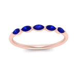 Load image into Gallery viewer, thin-marquise-sapphire-wedding-band-in-rose-gold-FD9346GSABL-NL-RG
