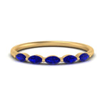 Load image into Gallery viewer, thin-marquise-sapphire-wedding-band-in-yellow-gold-FD9346GSABL-NL-YG
