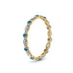 Load image into Gallery viewer, thin-marquise-stackable-wedding-band-with-blue-topaz-in-yellow-gold-FDEWB9403GICBLTO-NL-YG.jpg
