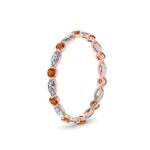 Load image into Gallery viewer, thin-marquise-stackable-wedding-band-with-orange-sapphire-in-rose-gold-FDEWB9403GSAOR-NL-RG.jpg
