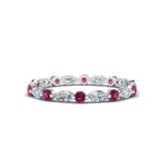 Load image into Gallery viewer, thin-marquise-stackable-wedding-band-with-pink-sapphire-in-white-gold-FDEWB9403GSADRPI-NL-WG.jpg
