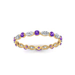 Load image into Gallery viewer, thin-marquise-stackable-wedding-band-with-purple-topaz-in-yellow-gold-FDEWB9403GVITO-NL-YG.jpg
