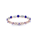 Load image into Gallery viewer, thin-marquise-stackable-wedding-band-with-sapphire-in-rose-gold-FDEWB9403GSABL-NL-RG.jpg

