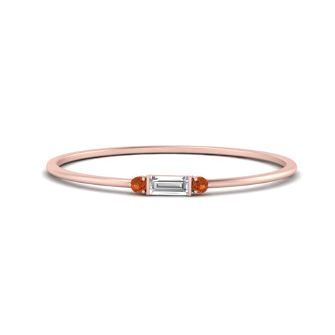 Stackable Thin Baguette Ring