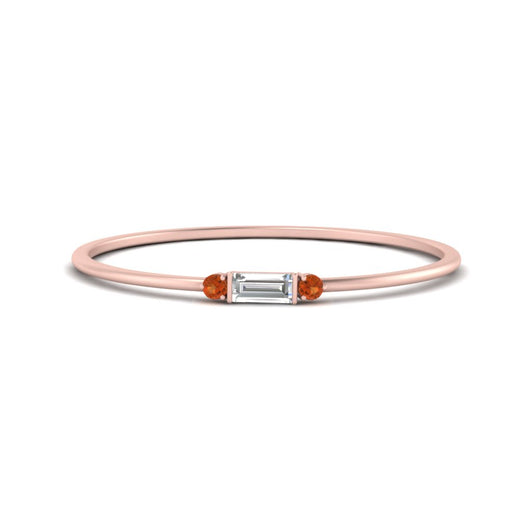 Stackable Thin Baguette Ring