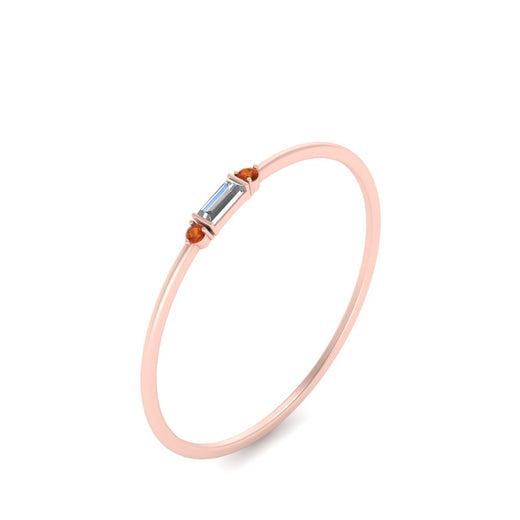 Stackable Thin Baguette Ring