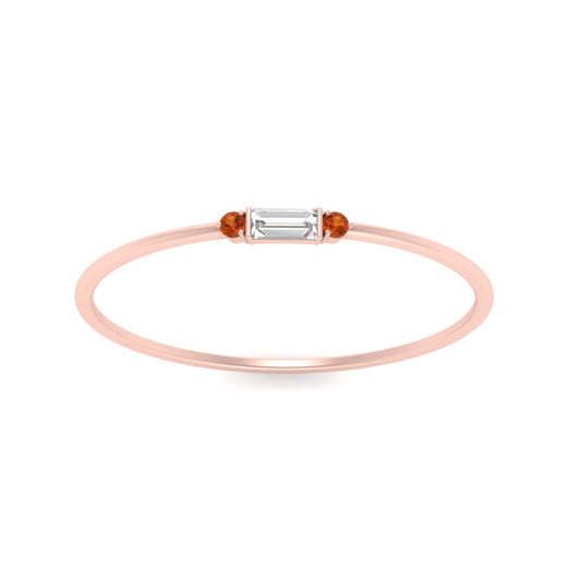 Stackable Thin Baguette Ring
