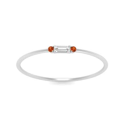 Stackable Thin Baguette Ring
