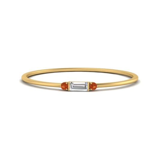 Stackable Thin Baguette Ring