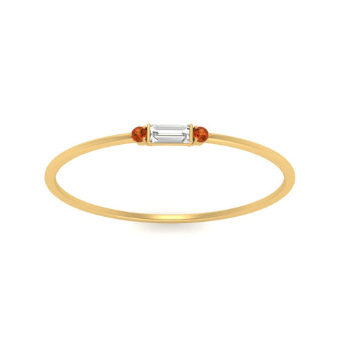 Stackable Thin Baguette Ring