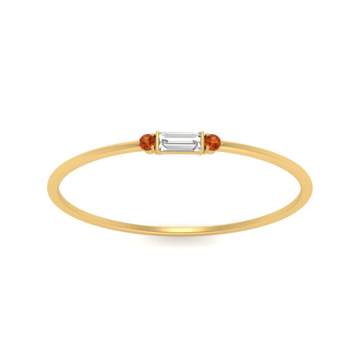 Stackable Thin Baguette Ring