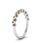 Load image into Gallery viewer, thin-orange-sapphire-vintage-wedding-band-in-white-gold-FD123703BGSAOR-NL-WG-GS
