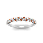 Load image into Gallery viewer, thin-orange-sapphire-vintage-wedding-band-in-white-gold-FD123703BGSAOR-NL-WG-GS
