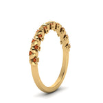 Load image into Gallery viewer, thin-orange-sapphire-vintage-wedding-band-in-yellow-gold-FD123703BGSAOR-NL-YG-GS

