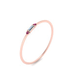 Load image into Gallery viewer, Thin Stack Baguette Ring
