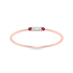 Load image into Gallery viewer, Thin Stack Baguette Ring
