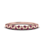 Load image into Gallery viewer, thin-pink-sapphire-vintage-wedding-band-in-rose-gold-FD123703BGSADRPI-NL-RG-GS
