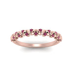 Load image into Gallery viewer, thin-pink-sapphire-vintage-wedding-band-in-rose-gold-FD123703BGSADRPI-NL-RG-GS
