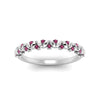Load image into Gallery viewer, thin-pink-sapphire-vintage-wedding-band-in-white-gold-FD123703BGSADRPI-NL-WG-GS