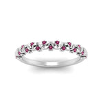 Load image into Gallery viewer, thin-pink-sapphire-vintage-wedding-band-in-white-gold-FD123703BGSADRPI-NL-WG-GS

