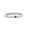 Thumbnail 16 - Thin Princess Cut Mens Band Ring