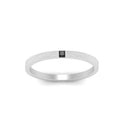 Thumbnail 17 - Thin Princess Cut Mens Band Ring