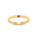 Thumbnail 38 - Thin Princess Cut Mens Band Ring