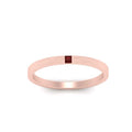 Thumbnail 8 - Thin Princess Cut Mens Band Ring