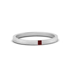Load image into Gallery viewer, Thin Princess Cut Mens Band Ring
