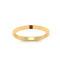 Thumbnail 35 - Thin Princess Cut Mens Band Ring