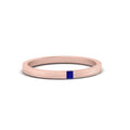 Thumbnail 13 - Thin Princess Cut Mens Band Ring