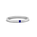 Thumbnail 25 - Thin Princess Cut Mens Band Ring