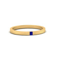 Thumbnail 40 - Thin Princess Cut Mens Band Ring