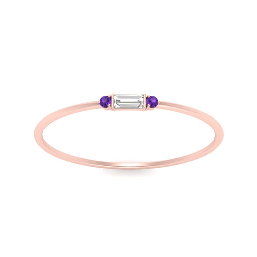 Stackable Thin Baguette Ring