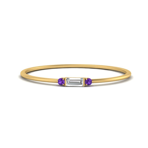 Stackable Thin Baguette Ring