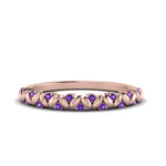 Load image into Gallery viewer, thin-purple-topaz-vintage-wedding-band-in-rose-gold-FD123703BGVITO-NL-RG-GS
