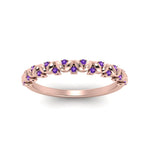 Load image into Gallery viewer, thin-purple-topaz-vintage-wedding-band-in-rose-gold-FD123703BGVITO-NL-RG-GS

