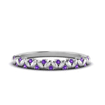 Load image into Gallery viewer, thin-purple-topaz-vintage-wedding-band-in-white-gold-FD123703BGVITO-NL-WG-GS
