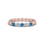 Load image into Gallery viewer, thin-round-diamond-stack-band-with-blue-topaz-in-rose-gold-FD9548BGICBLTO-NL-RG.jpg
