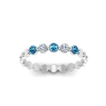 Load image into Gallery viewer, thin-round-diamond-stack-band-with-blue-topaz-in-white-gold-FD9548BGICBLTO-NL-WG.jpg

